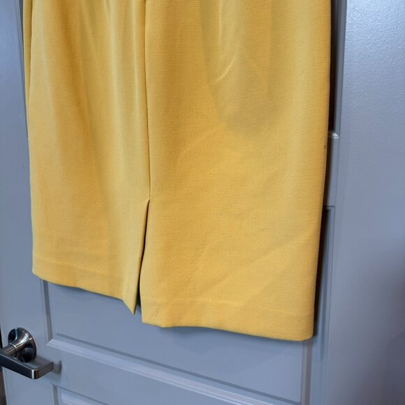 ANN TAYLOR | Short Sleeve Yellow Sheath Work Dress Size 2 - Picture 6 of 8